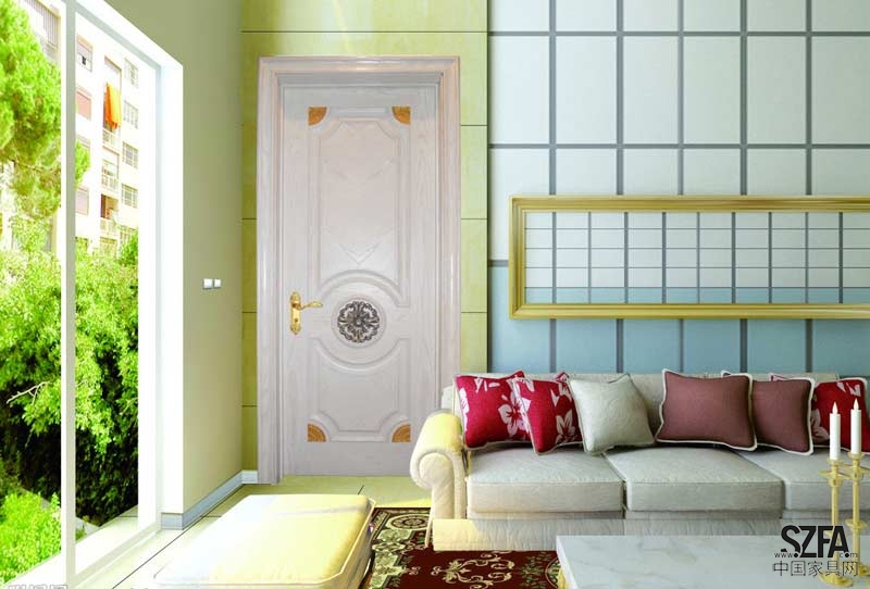 红橡实木复合门MPD-04 红橡烤漆复合门MPD-04场景图