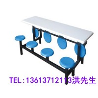 郑州职工餐桌椅——六人位餐桌椅|玻璃钢餐桌椅（新闻新利18官网登录）